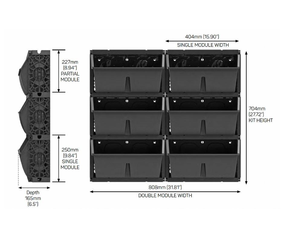 Gro-Wall Vertical Wall Garden - Slim Kit
