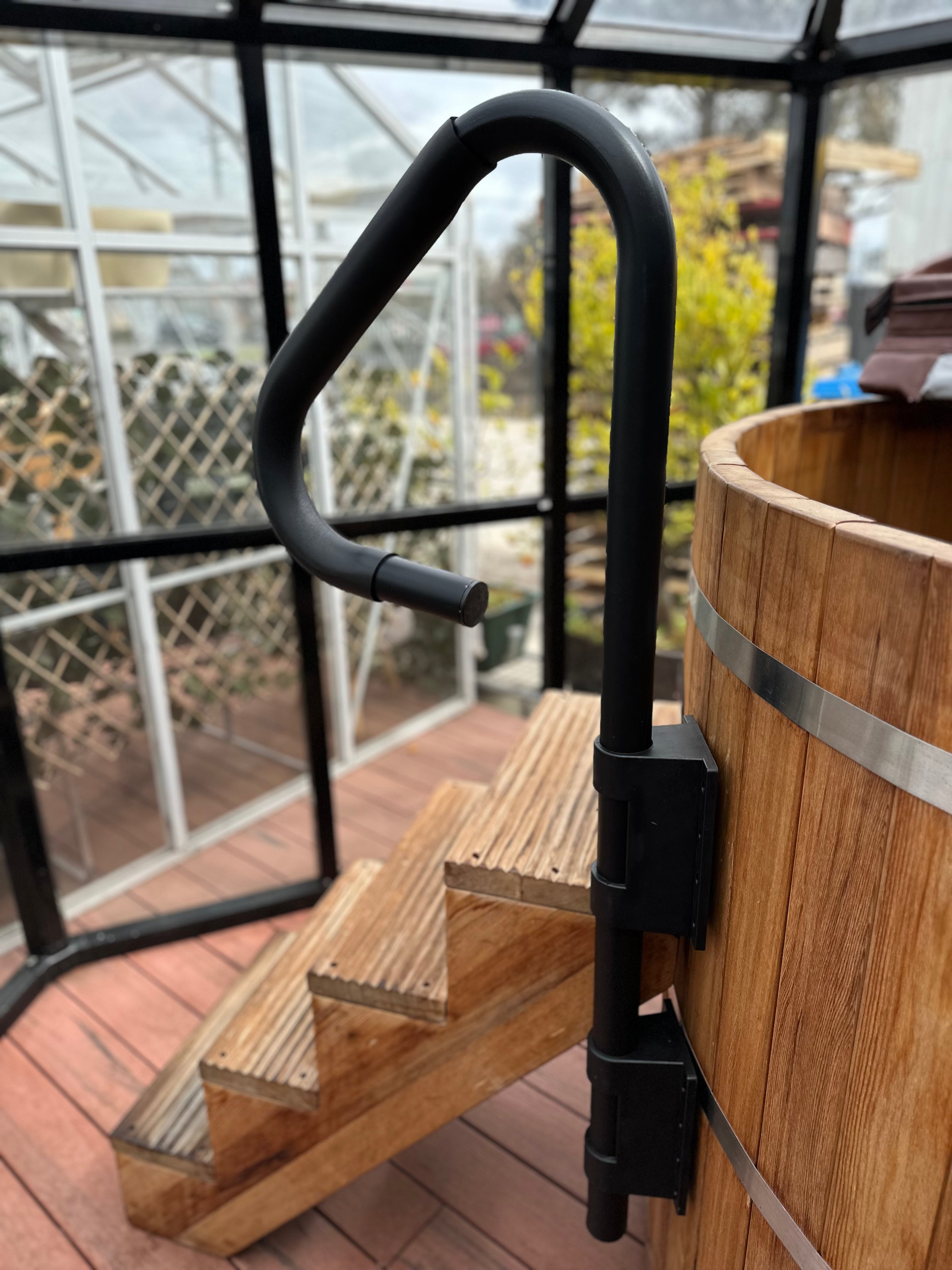 Cedar Hot Tub Handrail