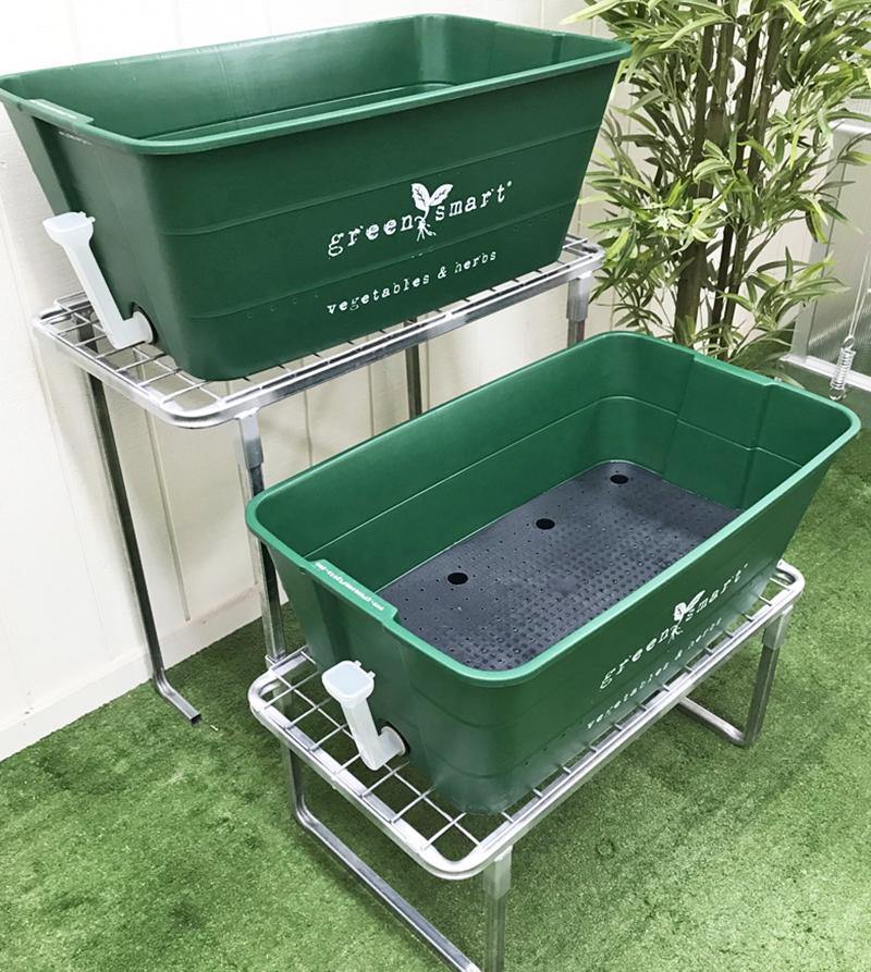 2 Pot Galvanised Stand - Sproutwell Greenhouses