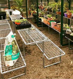 3 Tier 6 Pot Galvanised Stand - Sproutwell Greenhouses