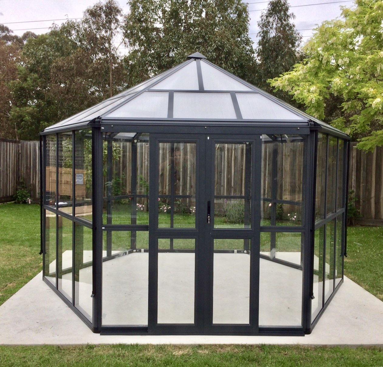 Hexagonal Entertainer- Deluxe - Sproutwell Greenhouses
