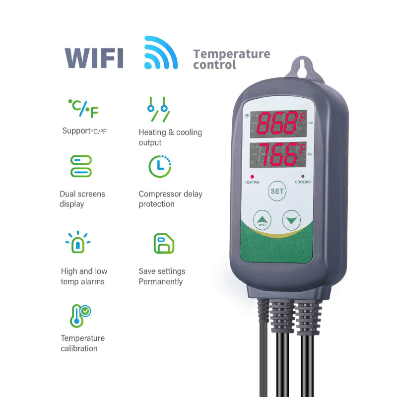 WIFI Digital Thermostat Temperature Controller Outlet - Sproutwell Greenhouses