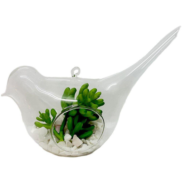 *Bird Glass Vase (Long Tail) - Sproutwell Greenhouses